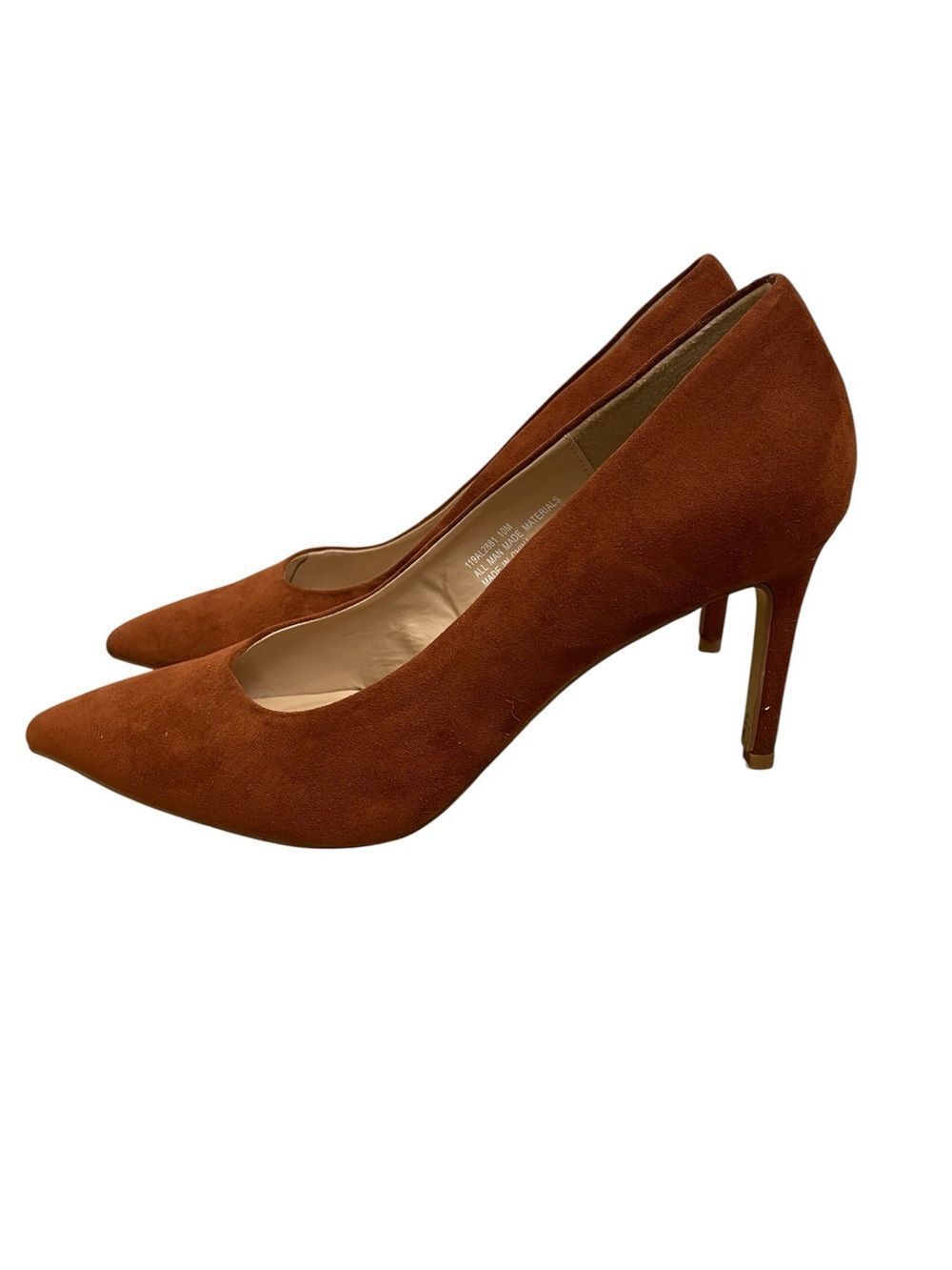 Rouge Helium Brown Faux Suede Pointed Toe Pumps Heels Women’s Size 10